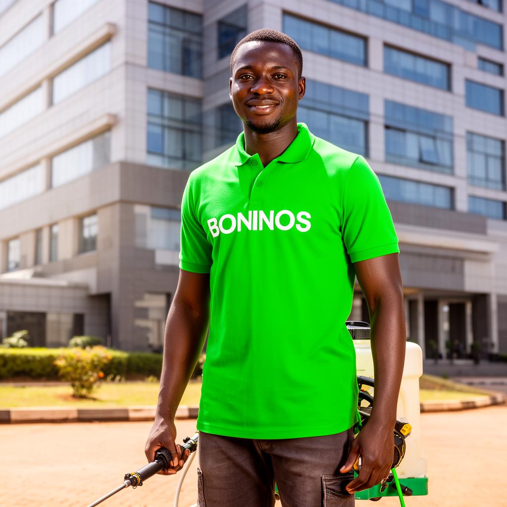 Boninos technician performing bees treatment in Nairobi